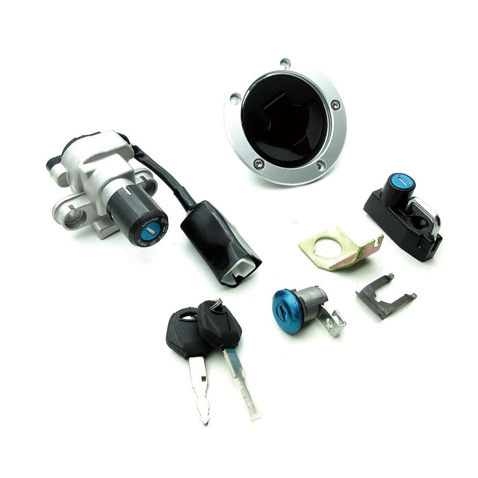 Interrupteur d'allumage pour Kawasaki Z125 2017-2019 kit verrouillage bouchon réservoir et siège 3 fils