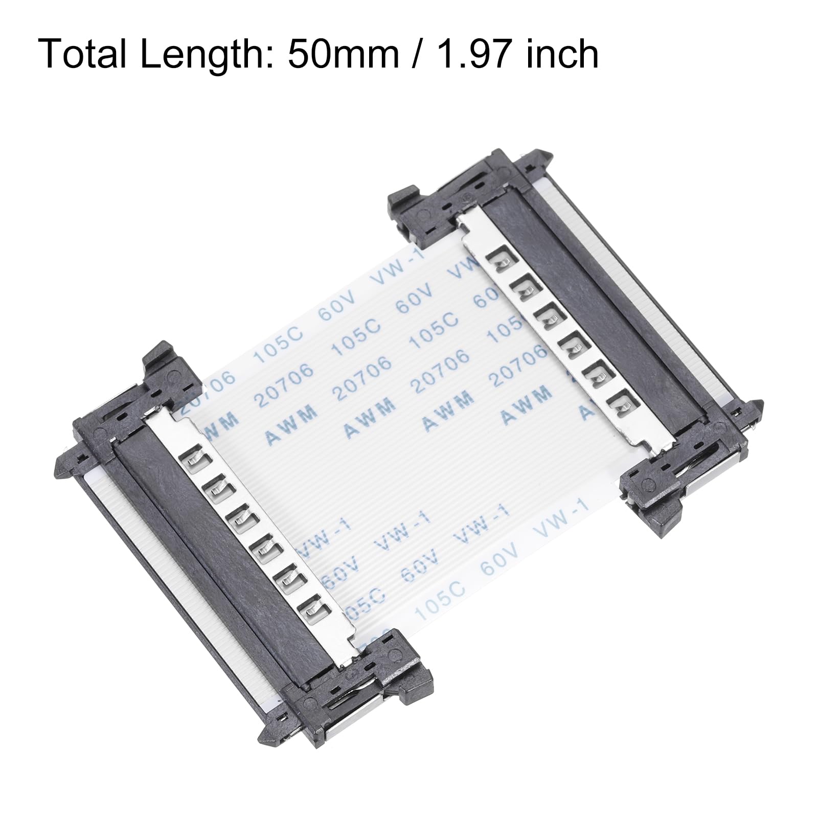 uxcell FFC FPC Cable 0.5mm Pitch 51 Pin 50mm Flexible Flat Ribbon Cables for LCD Screen