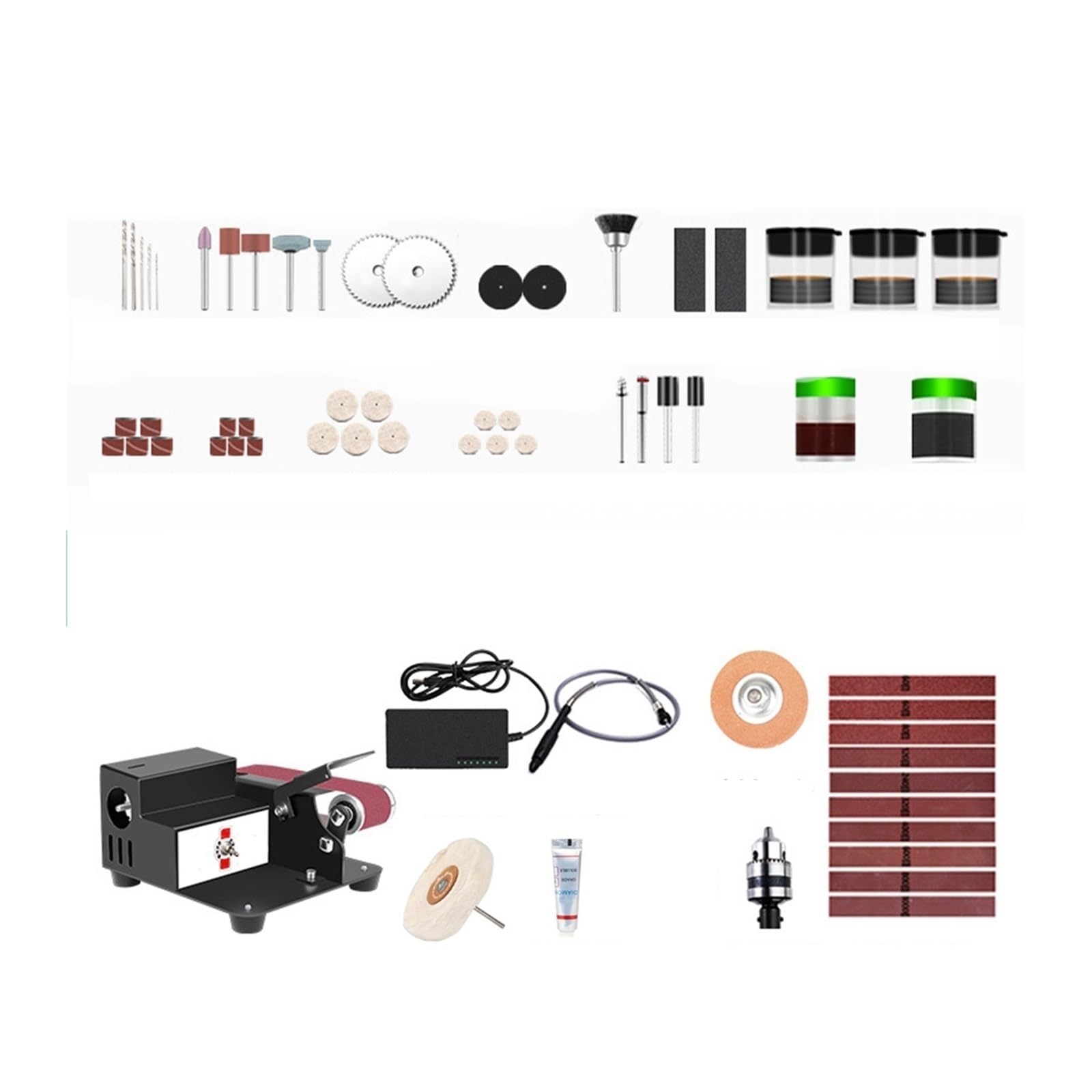 Ponceuse à bande abrasive 250W électrique pour meulage et travail du bois DIY