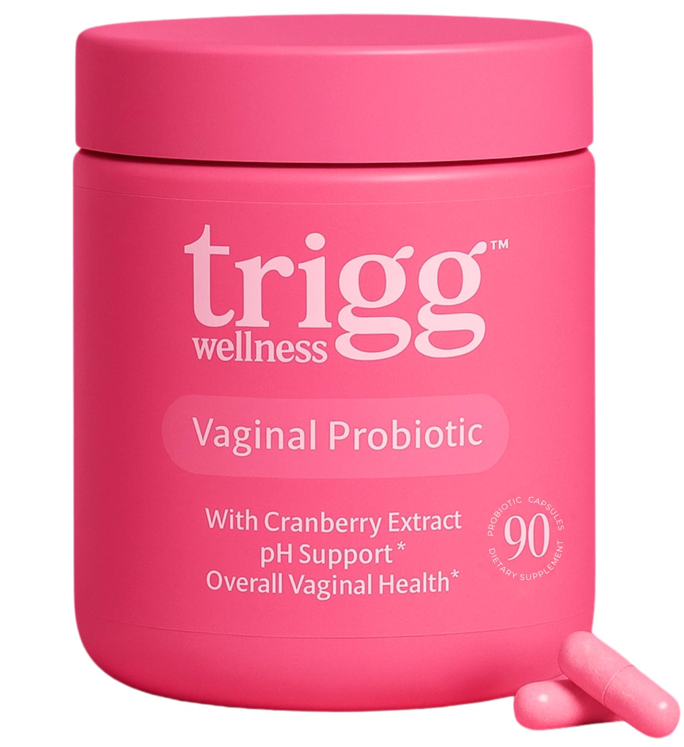 Trigg Vaginal Probiotics for Women- pH Balance, Digestion, UT- Female Health Supplement with Cranberry- Prebiotic Blend, Lactobacillus- Promote