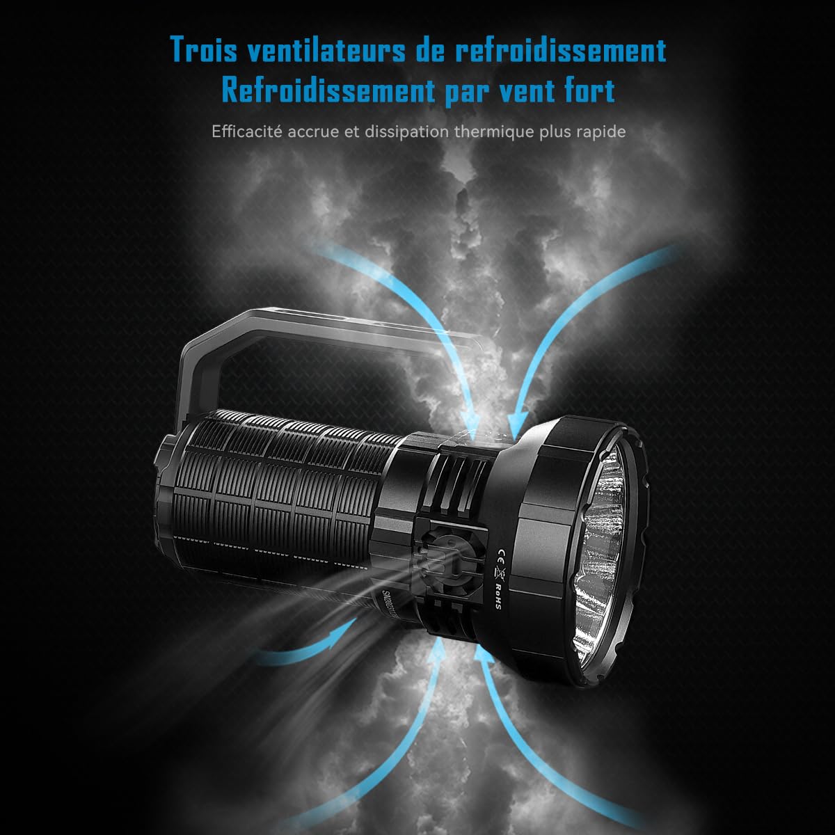 ライト・ランタン IMALENT MS12 MINI 65000LM IMALENT MS12 MINI- C el feneri, ultra parlak 65000 lümen, 12 LED
