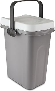 Windeleimer Geruchsdicht 7 Liter Weiß, Biomülleimer Verschließbar, Komposteimer Küche, Eimer Mit Deckel, Abfalleimer, Trash Bin, Biomüll, Kleiner Mülleimer