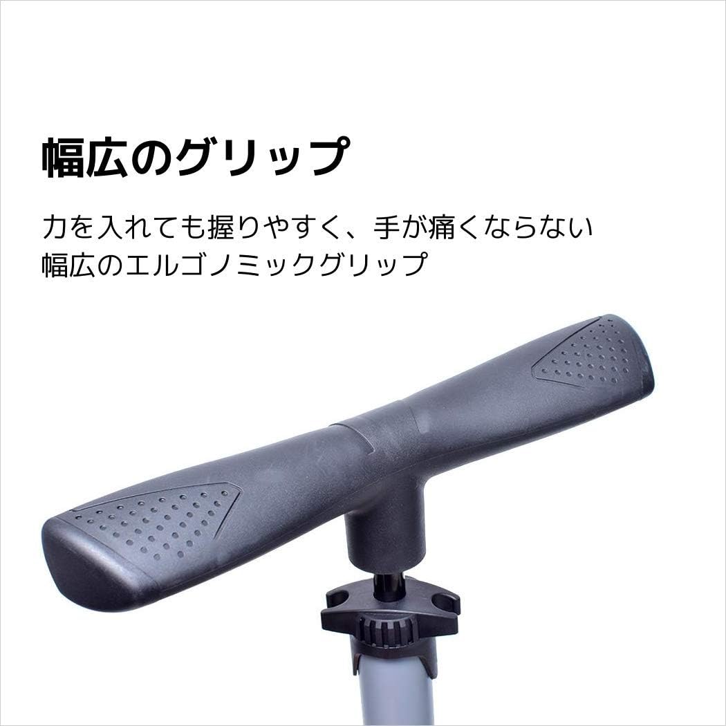 SERFAS(サーファス) 自転車 高圧空気入れ エアフロアポンプ 仏式/米式/英式バルブアダプター エアゲージ ロードバイク MTB TCPG ロングストローク