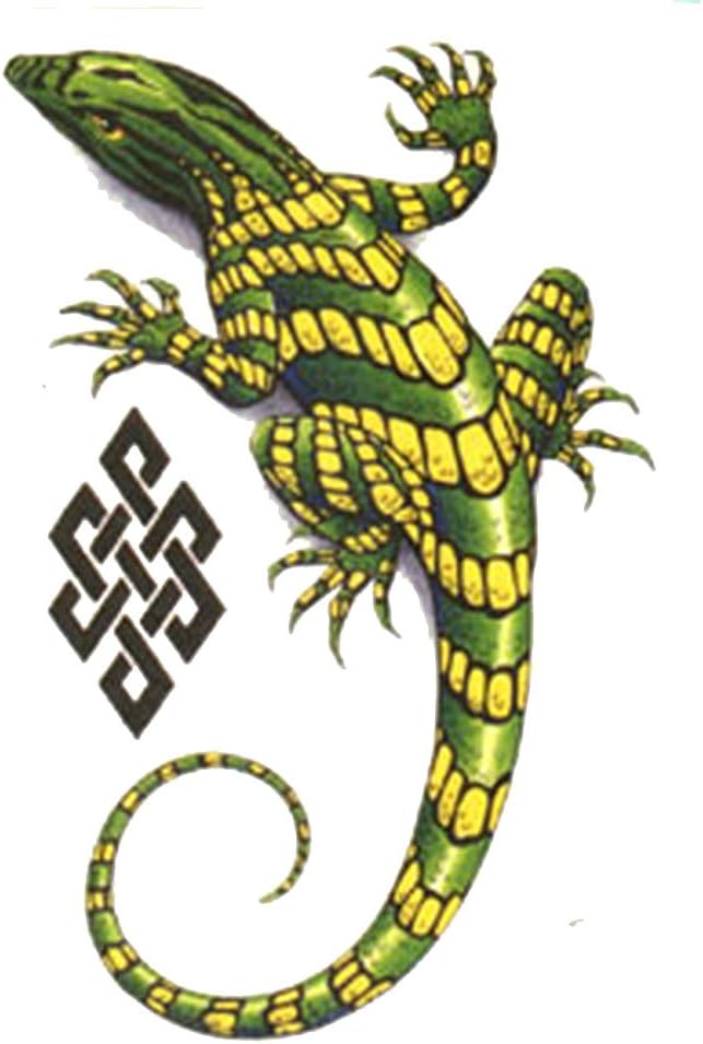Buy 1 Get 1 Free (Green Tegu Lizard Temporary Tattoo) #BC5201 from TattooGirlsRule 4x3 inch sheet