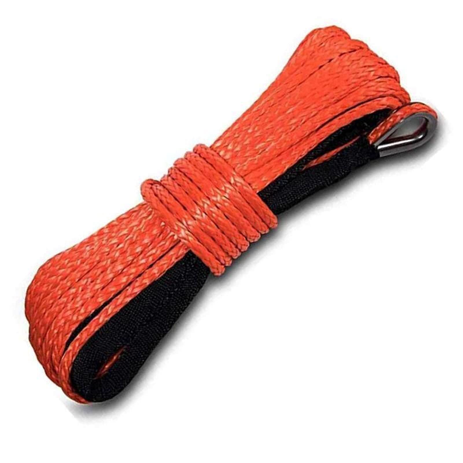 lina syntetyczna, 7,700 LBS 6mm X 15M kabel osocza syntetyczny linia winch Uhmwpe lina z osłoną akcesoria samochodowe samochód holowniczy pas(C)