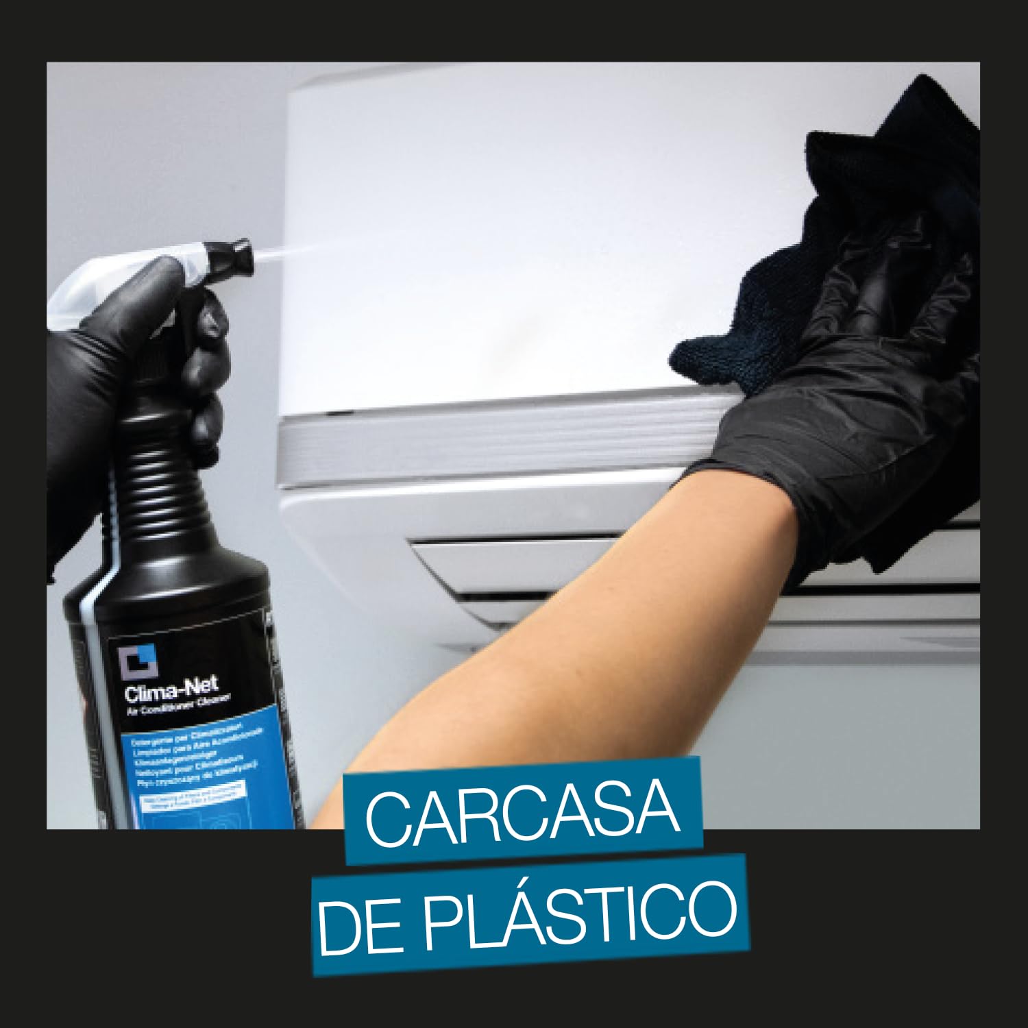 Errecom Clima-Net, Detergente para Aires Acondicionados, Filtros, Baterías Aleteadas y Unidades Externas, 6 botes x 1 L