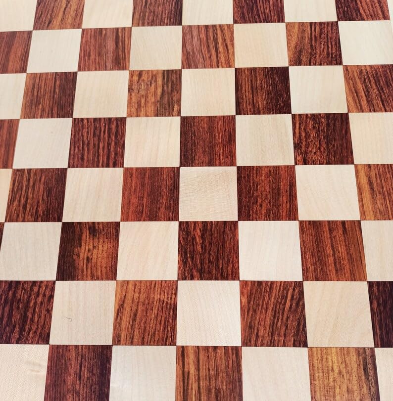Échiquier professionnel en bois incrusté Taj Chess Store pour éviter les reflets