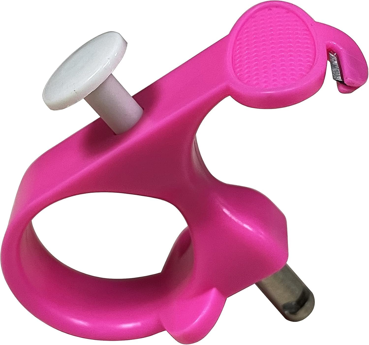 Weishidai Needle Puller, 3 in 1 Thread Cutter Sewing Thimble Shielded Protector Pin Needles Quilting Craft Accessories DIY Sewing Tools（Pink)(1pcs)