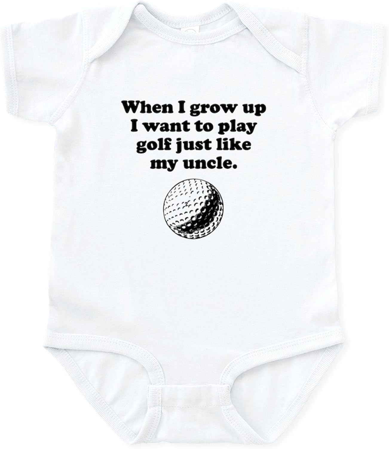 CafePress Play Golf Like My Uncle Body Suit Cute Infant Bodysuit Baby Romper