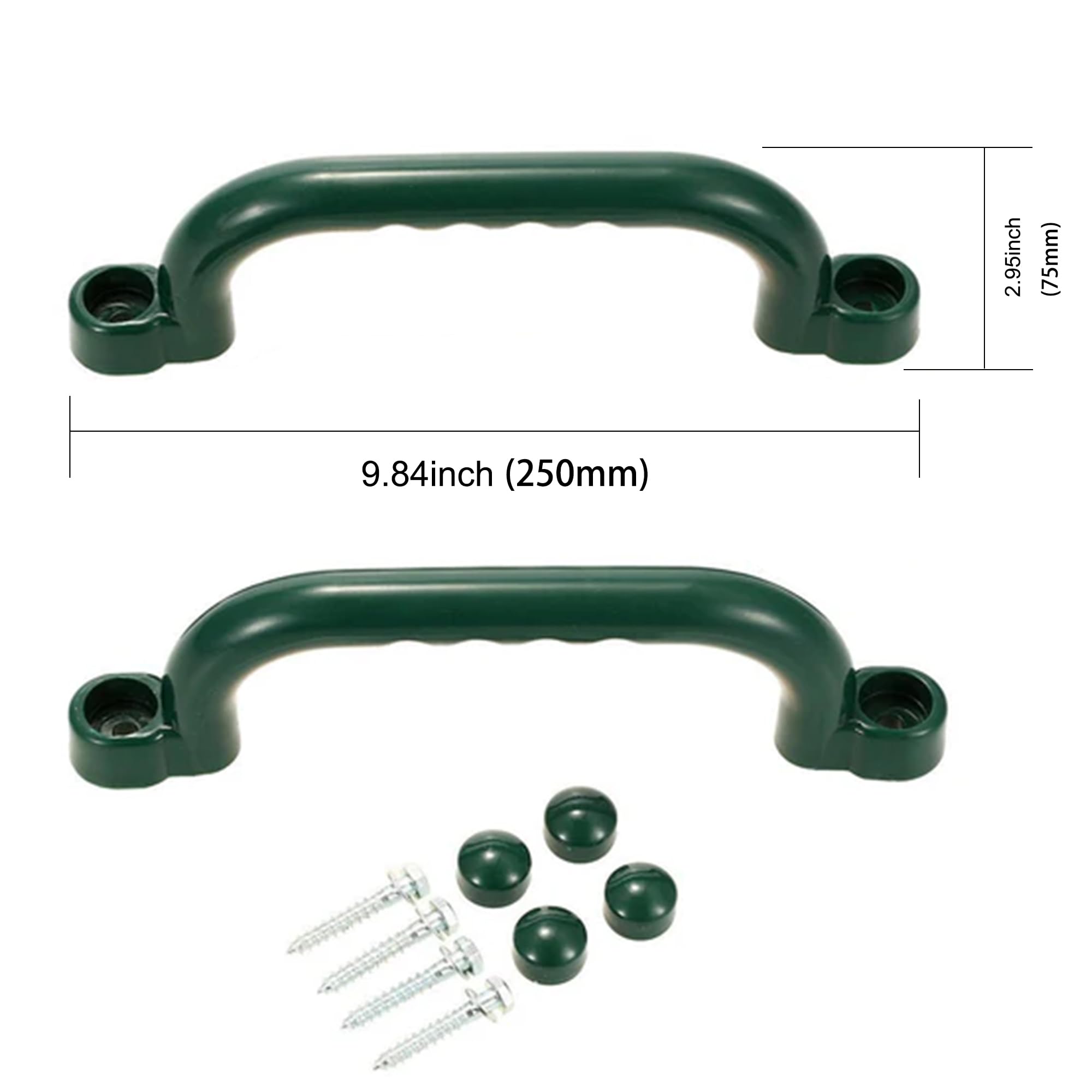 Techson 2 Pack Climbing Grab Handles with Finger Grips, Heavy-Duty Plastic Safety Hand Grips for Treehouses Playhouses - Image 3