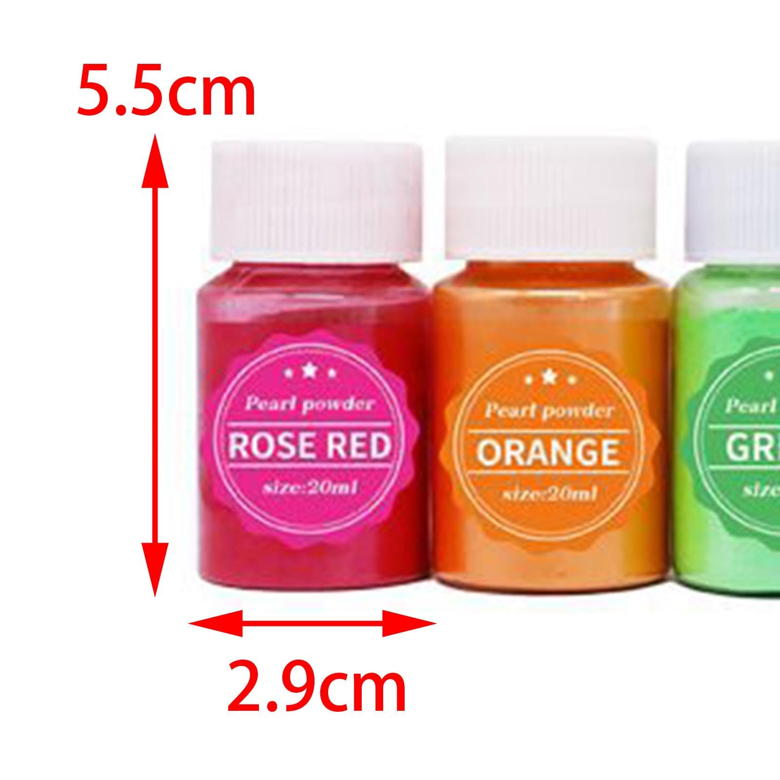 Juego de 5 24 piezas de polvo de mica nacarada para bolas de baño, pintura de joyería