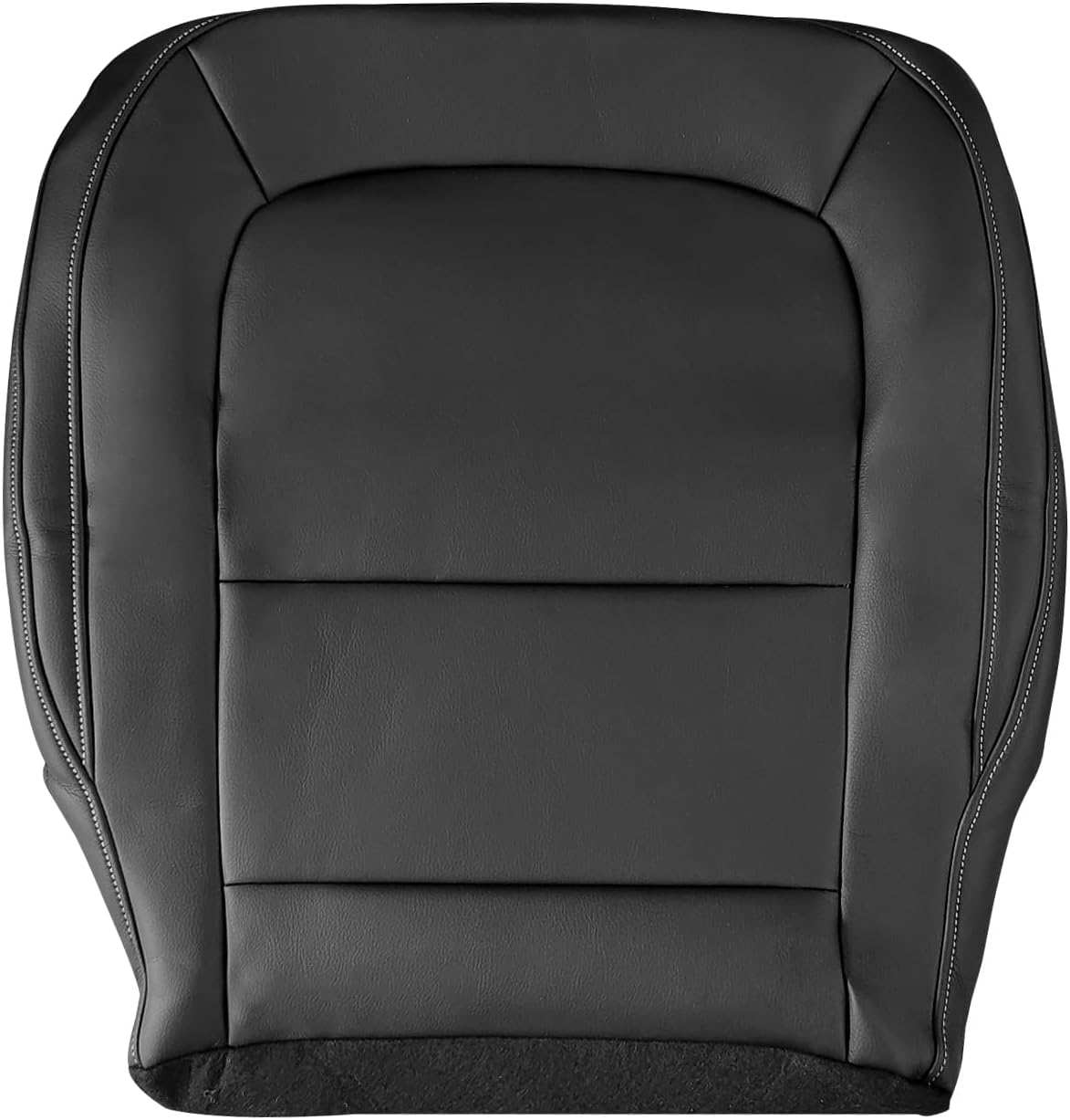 Driver Bottom Leather Seat Cover, Jet Black Driver Side Cover Driver Side Bottom Seat Cover Compatible with Chevy Colorado LT/with GMC Canyon SLT 2015-2022 KLD03