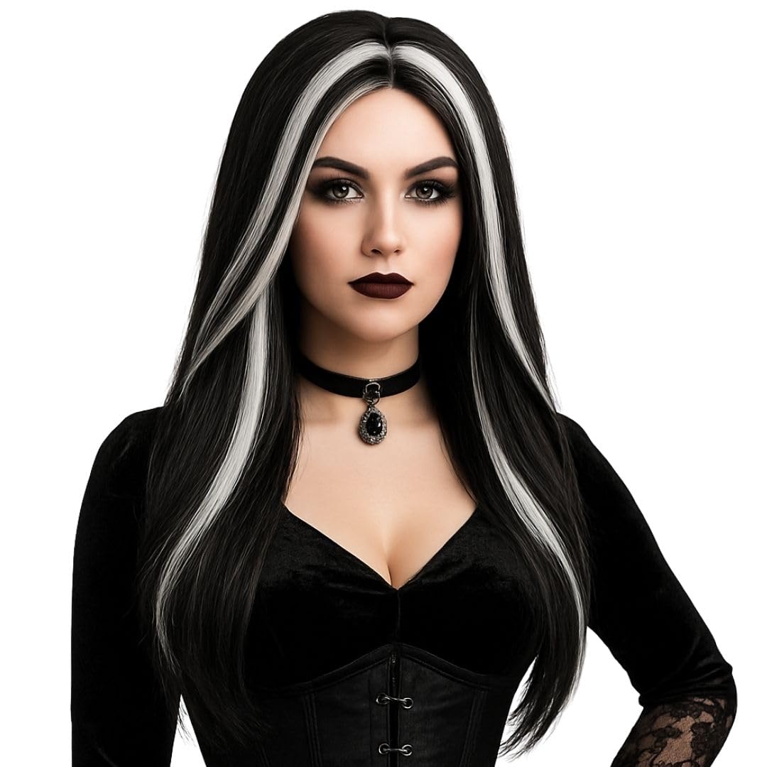 Wanna Party Halloween Costume Long and Witch Wig (White)