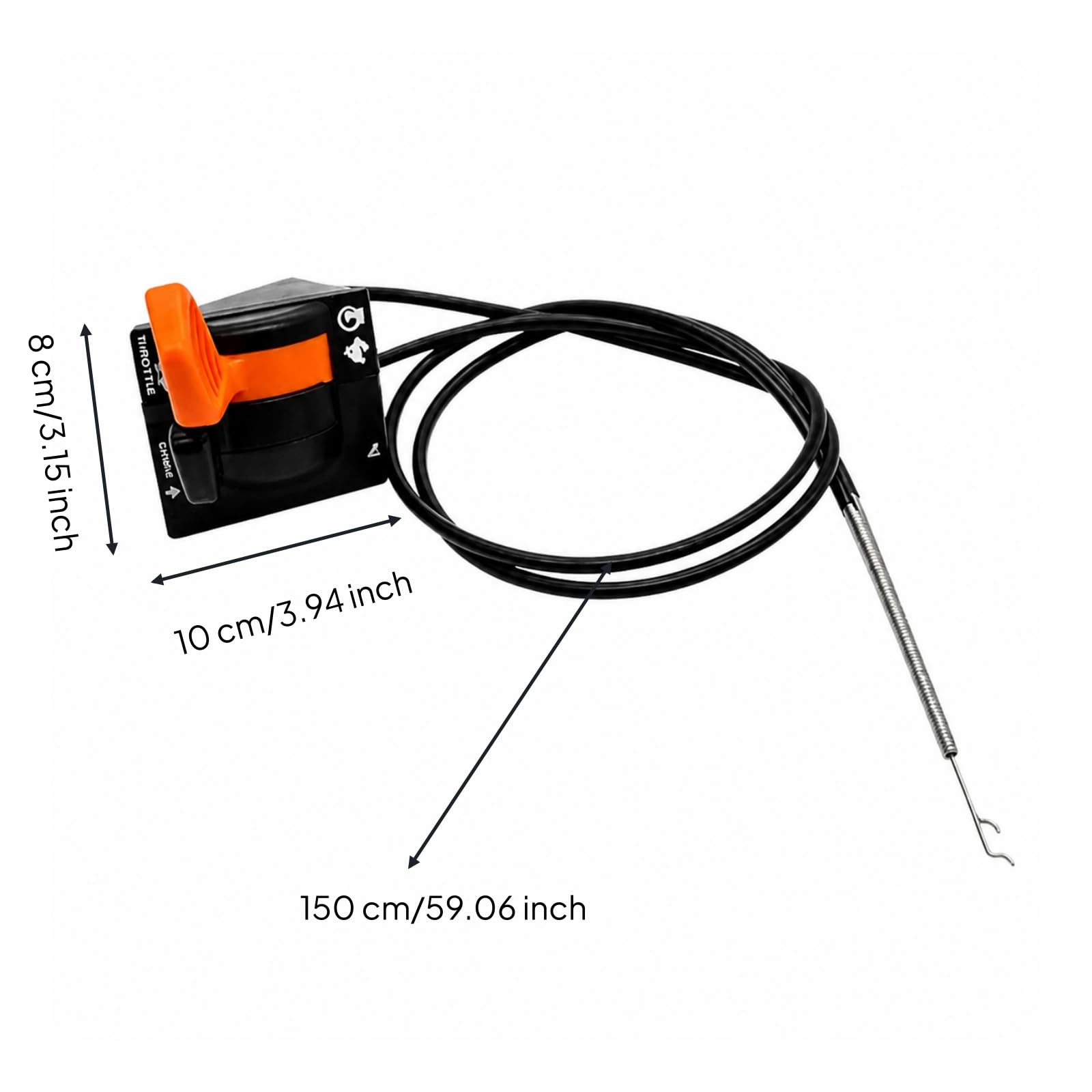 Baoblaze Estrangulador con Cable Flexible para Cortacésped Reemplazo Repuesto Universal Acuado para s Jardinería Serie X300 X500