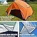 Hyke & Byke Zion Hiking & Backpacking Tent - 3 Season Ultralight, Waterproof Tent for Camping w/Rain Fly and Footprint - 2 Person - Orange