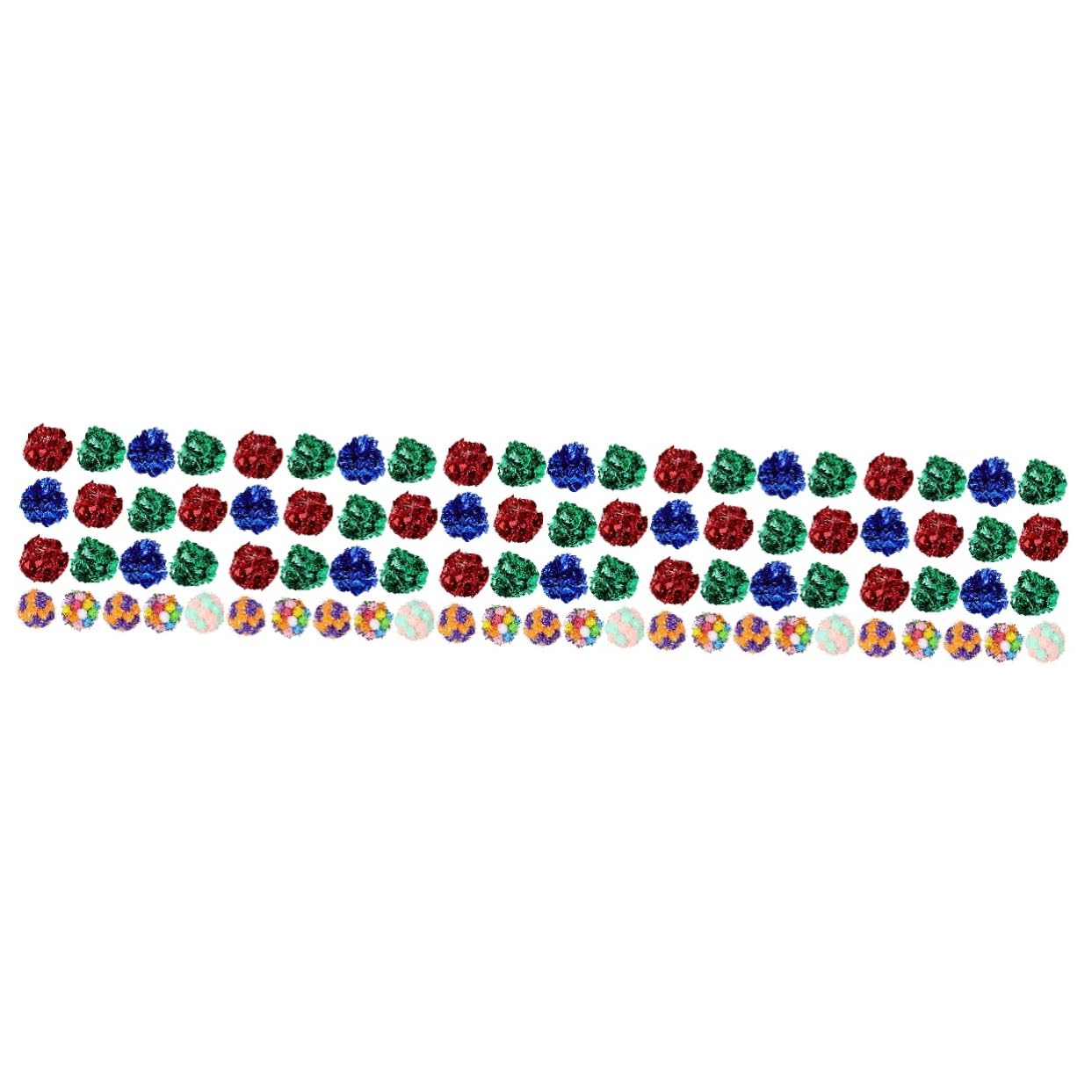 Toddmomy 125piezas Crinkle para Gatos Juguetes Interactivos De Peluche para Mascotas Coloridas y Divertidas para Ejercicio y Entretenimiento Interior
