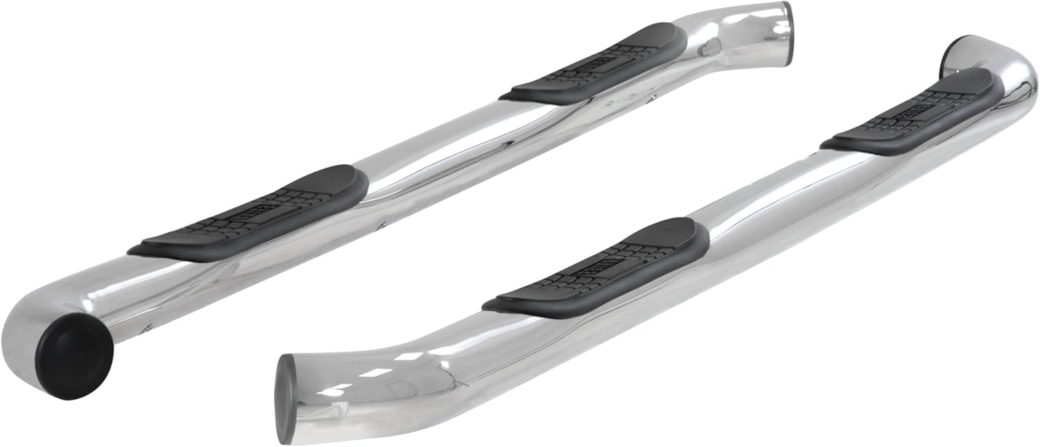 ARIES 202012-2 3-Inch Round Polished Stainless Steel Nerf Bars, No-Drill, Fits Select Toyota Tundra