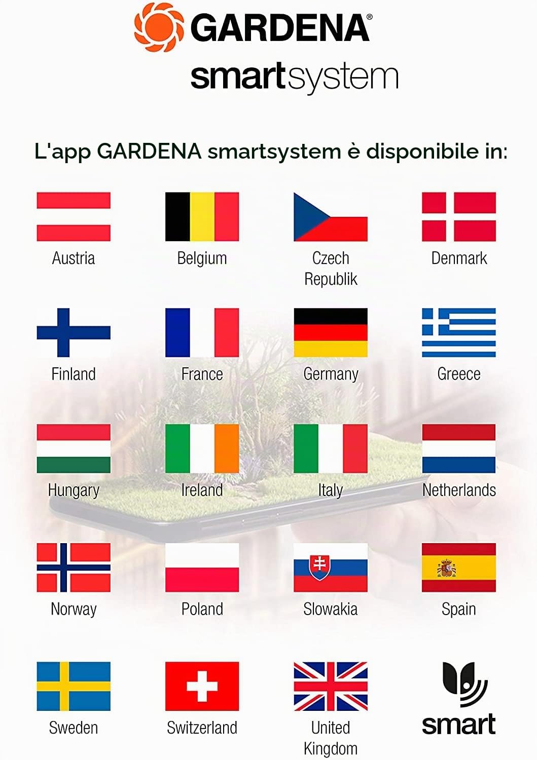 GARDENA Set smart Sensor Control: controllo intelligente dell’irrigazione per più di 6 aree, incl. Water Control/smart Sensor/smart Gateway, controllabile tramite smart App (19202-20)