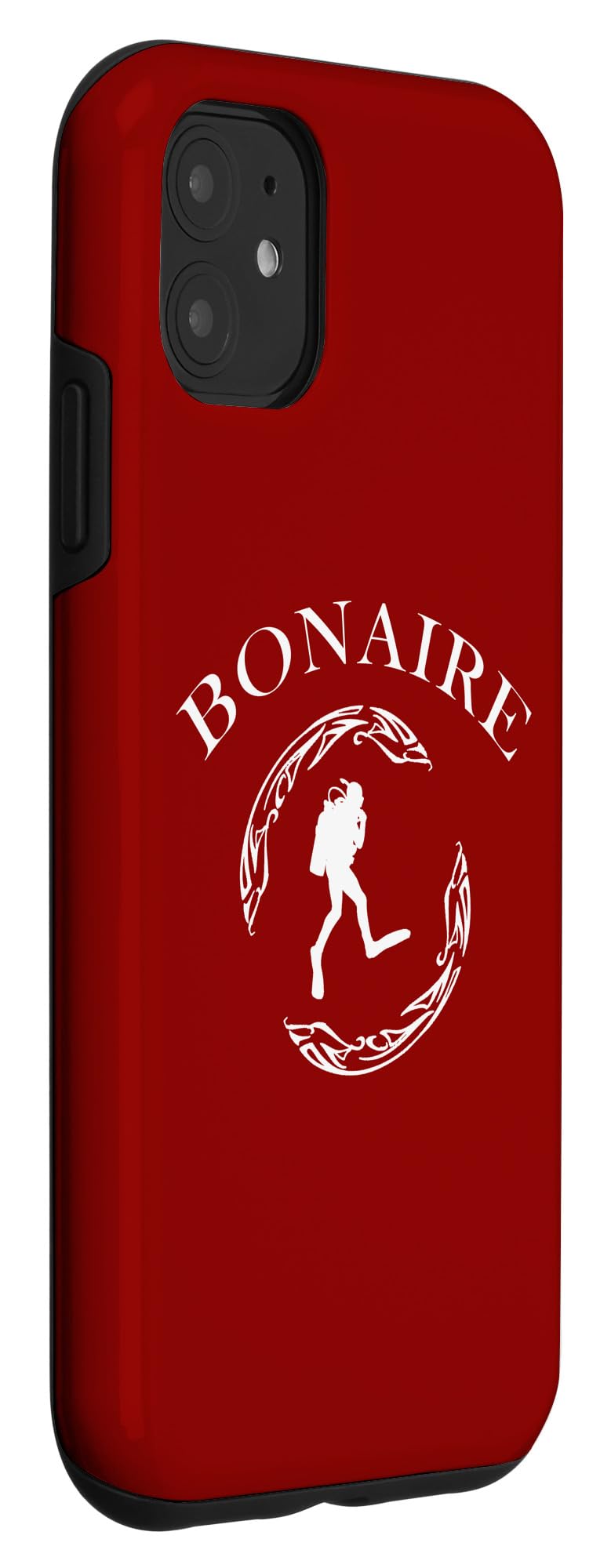 iPhone 11 Vintage Tribal Bonaire Scuba Diver Case - Image 3