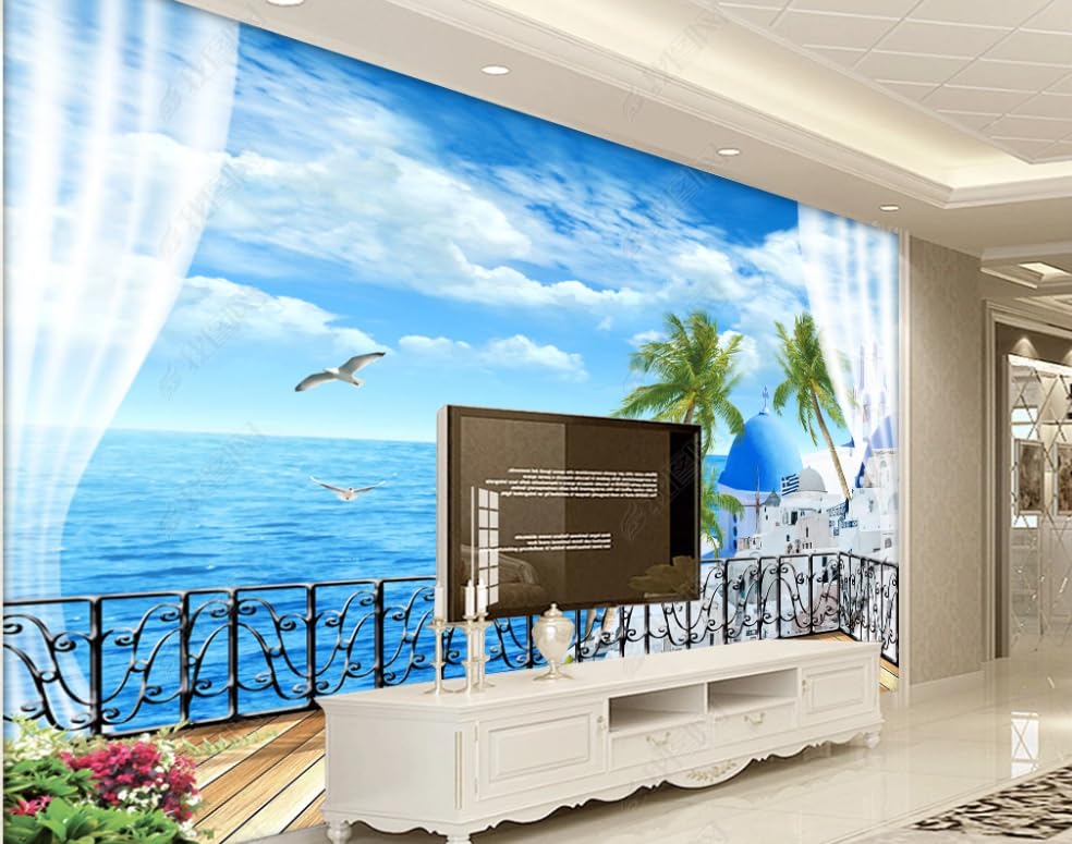Papier peint intissé paysage marin poster géant mural salon 200x140 cm