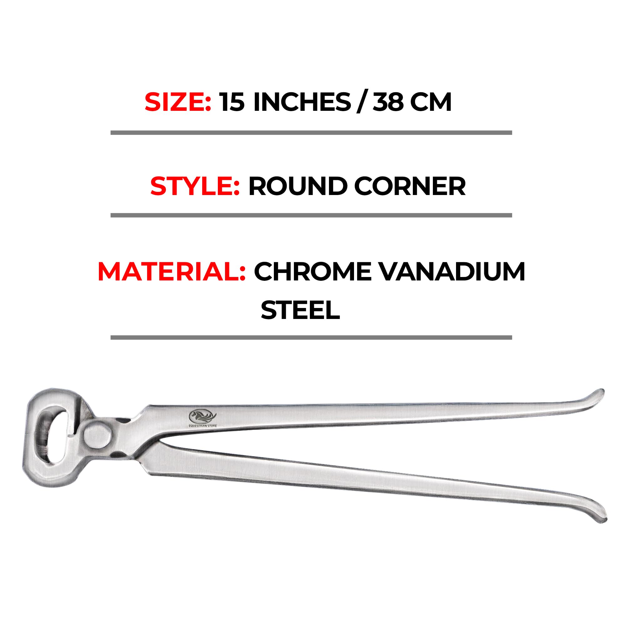Pince à sabots pour animaux de ferme. Pinces à sabots robustes pour chevaux, bovins, chèvres, coupe-sabots en acier inoxydable – Accessoire de soin des sabots durable pour maréchals et sabots (38 cm)