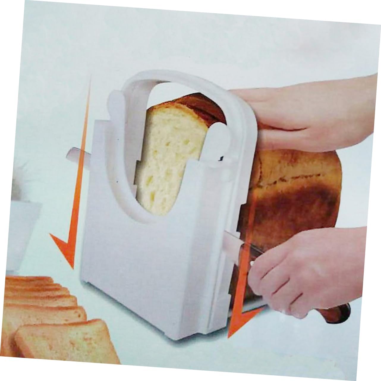 Bread Cutting Guide Sandwich Slicer Foldable ABS Manual for Home Kitchen