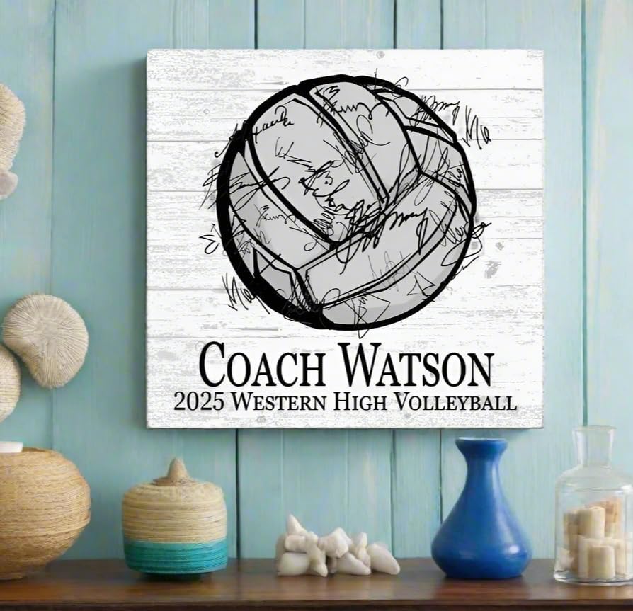 Coach Gift Plaque - Signable Sports Team Sign For Great Coaches - CHOOSE SPORT - SOLID WOOD - 10.5in x 10.5in - Image 8
