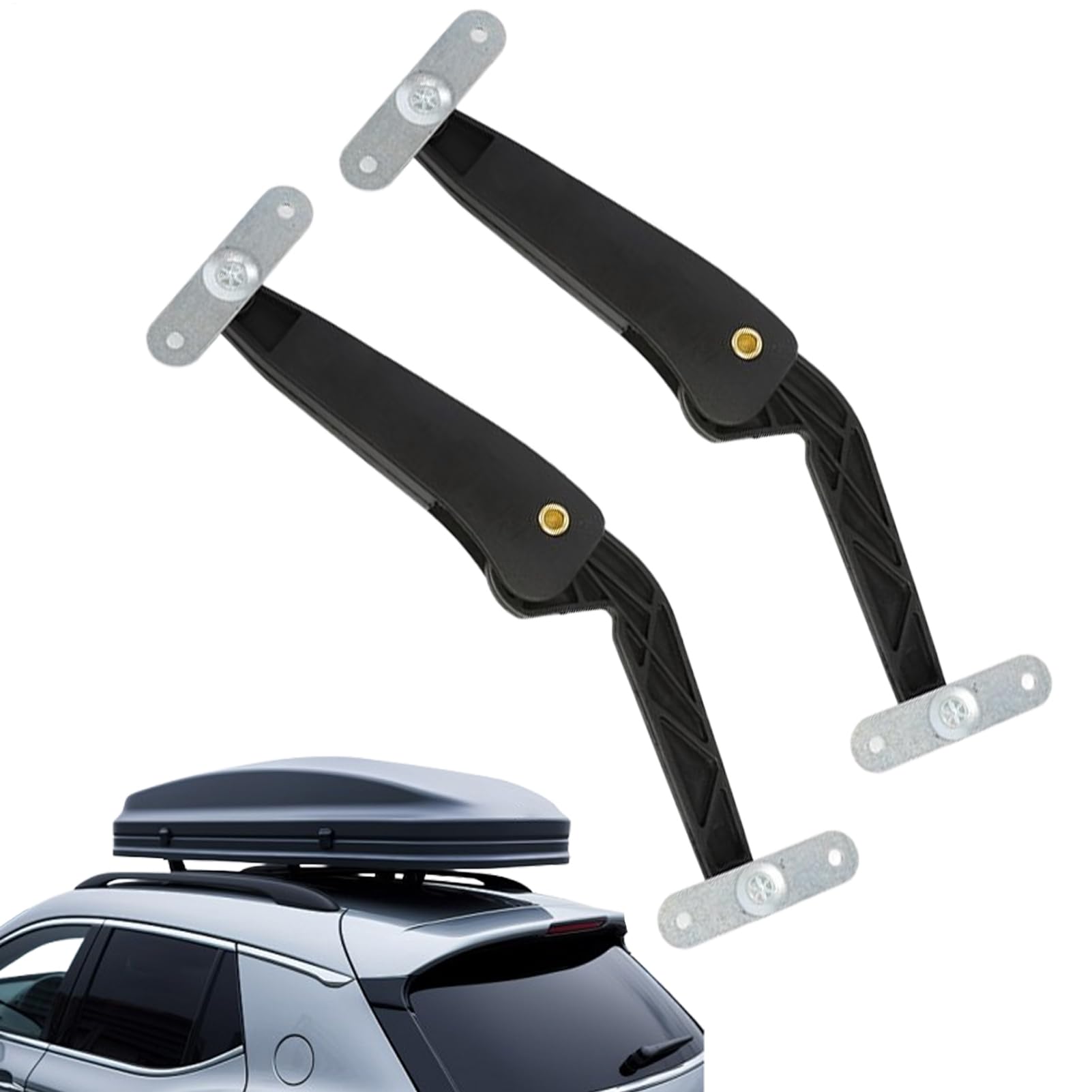 2 Pack Bras de Support pour Coffre de Toit, Support de Coffre de Toit, Support de Bagages pour Véhicule Résistant aux Chocs, Bras de Support Robuste pour Transport et Stockage Sécurisé