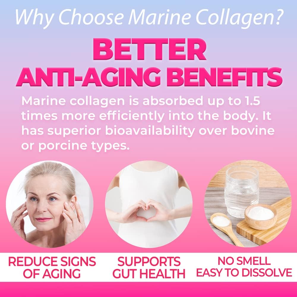 FINE JAPAN Collagen Peptides. Hyaluronic & Collagen + Ubiquinol. Marine Collagen Powder with Elastin. Non-GMO. Supports Skin, Hair, Joints and Bones. (210g/7.4oz for 30 Days) Set of 3