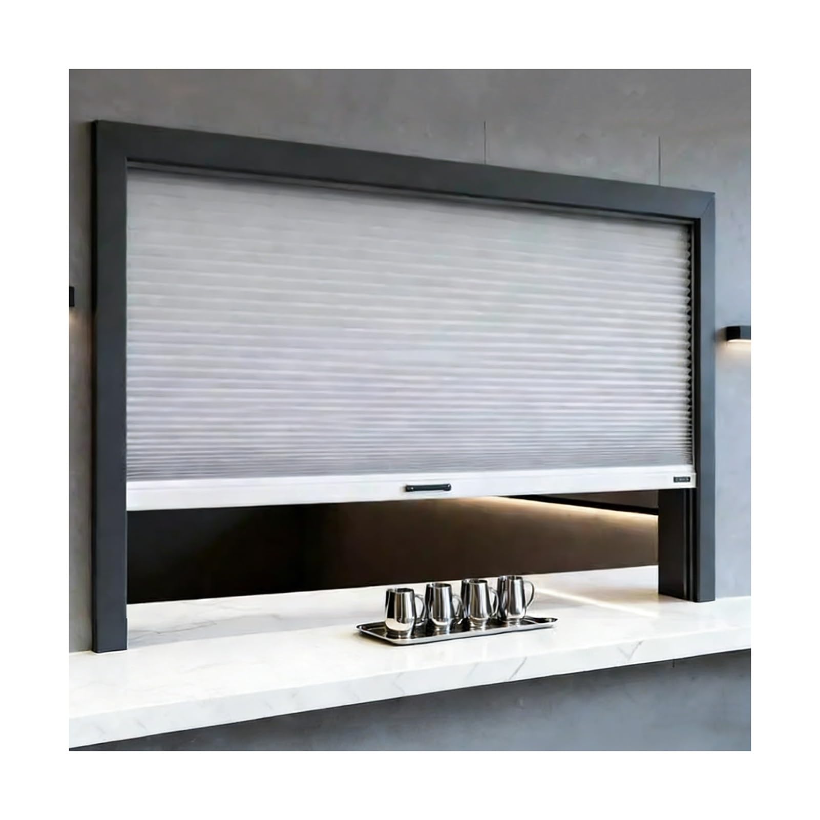Finestra di servizio per camion di cibo con maniglia invisibile, baldacchino di alta qualità, 40 x 80 cm, per catering ed eventi all'aperto