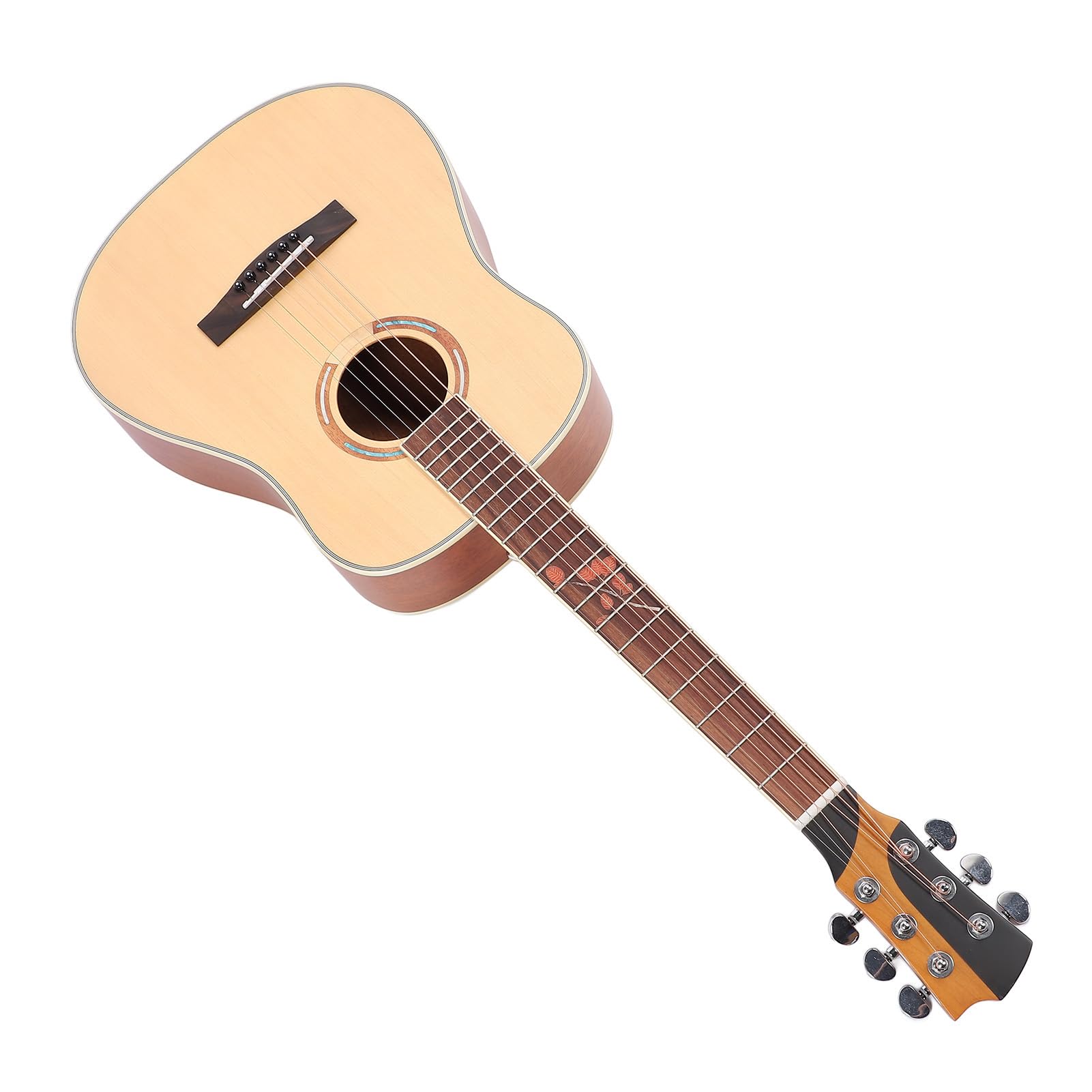 SUNGOOYUE Chitarra, Chitarra per Principianti con Adattatori EQ per un Suono Migliorato, a 6 Corde con Tavola in Abete e Fondo in Sapele, Tastiera in Legno di Alloro, Adatta a