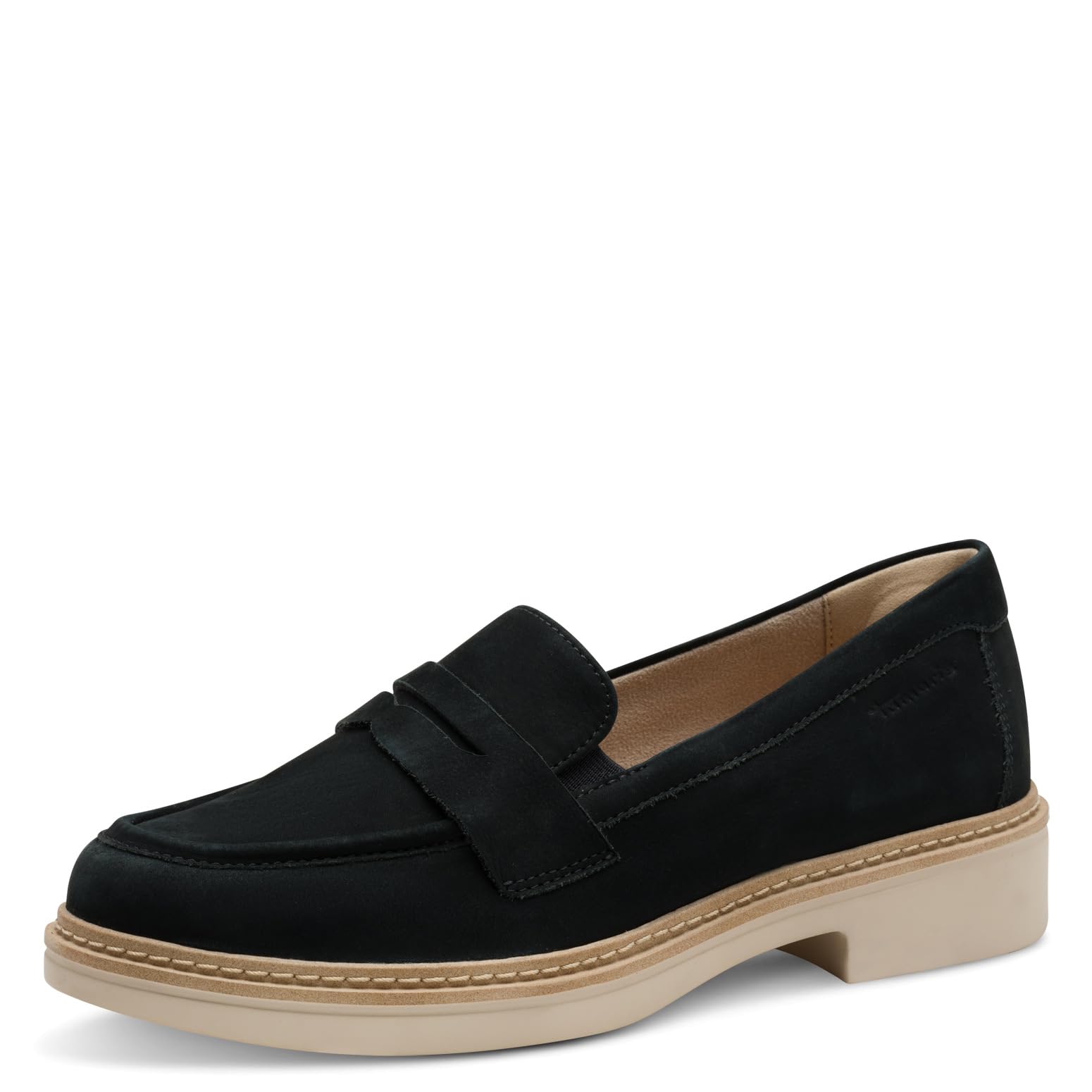 Tamaris Comfort Women’s Leather Slip-Ons Elegant, Navy Nubuk, 6,5 UK