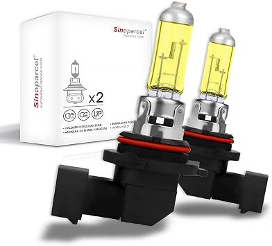 Sinoparcel Enhanced HB4 9006 Headlight Bulb, 2500K HB4 Fog Light Bulb, More Penetrating, for Fog Light, Low Beam, 12V 55W, IP67, Pack of 2