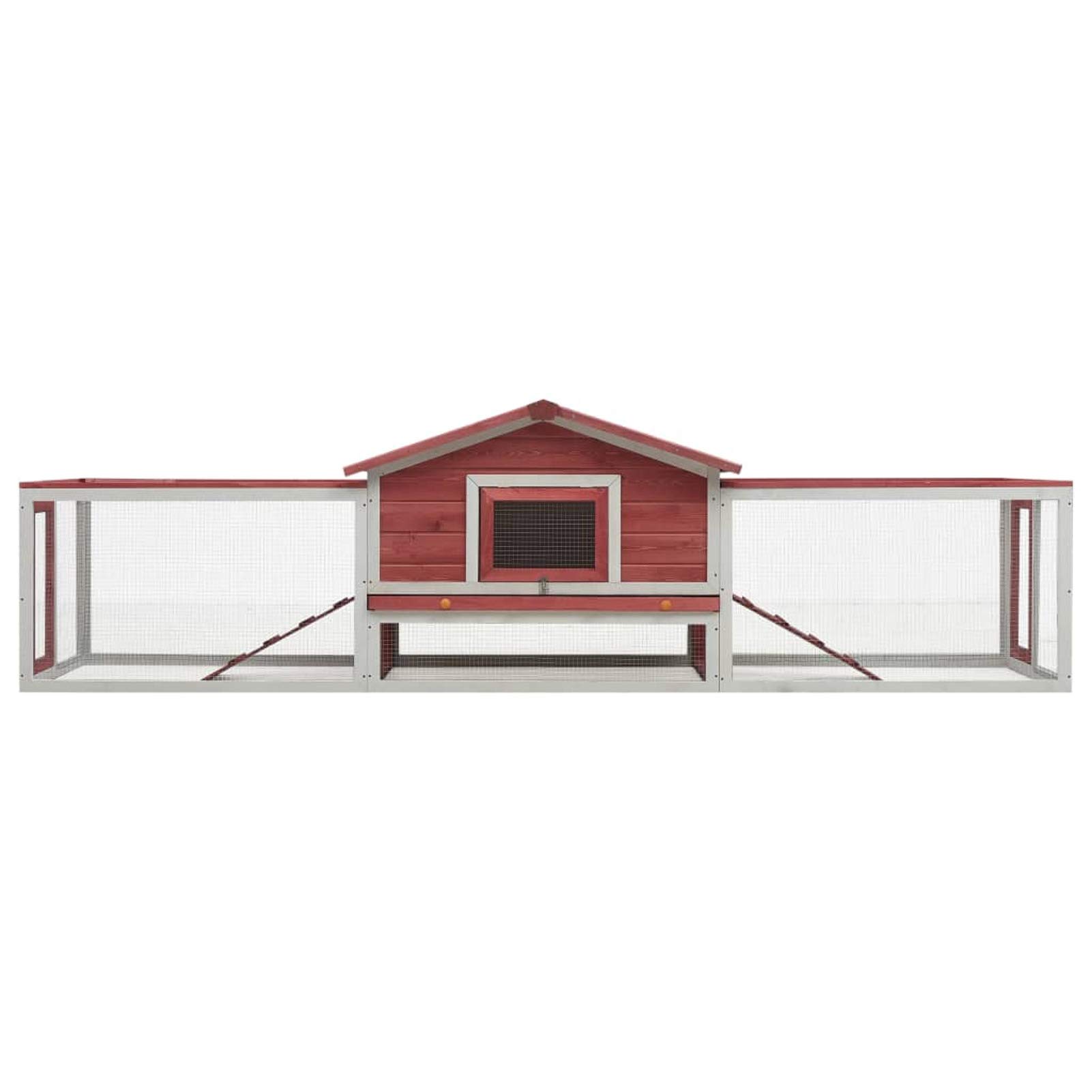 ShGaxin Conejera de Madera Maciza de Pino y Abeto Rojo 310x70x87 cm, Jaula Cobaya, Jaulas para Conejos, Jaula Hamster, Casa Conejo, Casita Conejo, Conejo