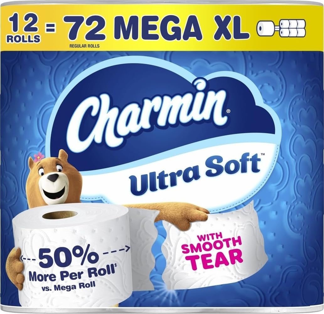Charmin Ultra Soft Toilet Paper, 12 Mega XL Rolls