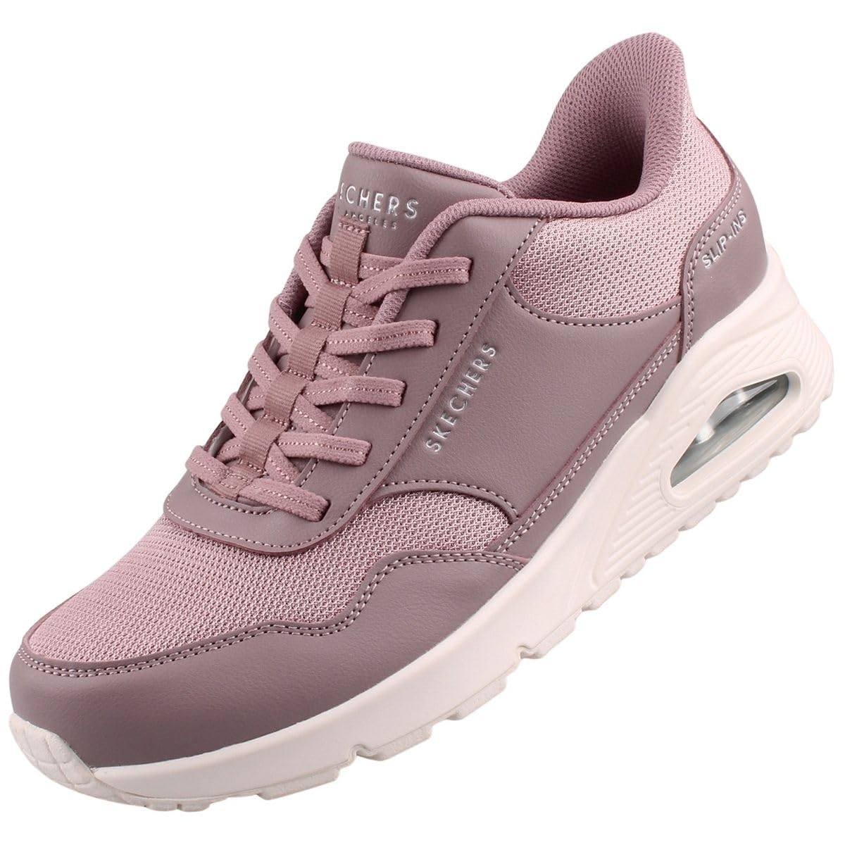 Skechers Women's Uno Banksia Slip-in Trainers, Deauville Mauve Duraleather/Mesh, 5 UK