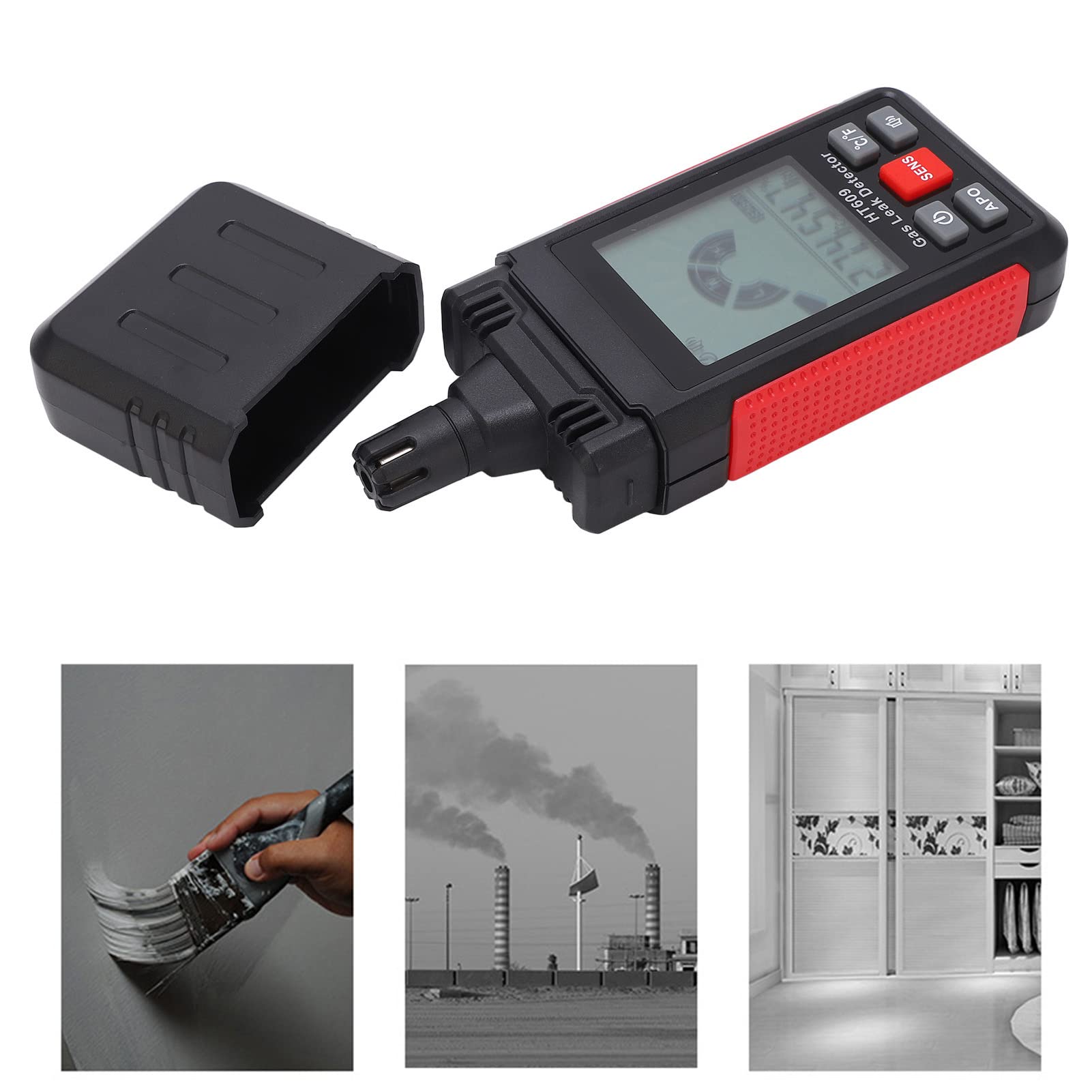 Detector de Fugas de Gas y probador de Alarma para acetona, acetileno, hidrógeno, benceno, butano, óxido de etileno, Gasolina, carborundo, NAFTA, Gas Natural y solventes, diseño