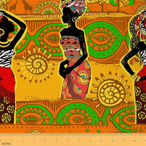Femme africaine thème Tissu 92x150cm chaise, Afrique extérieur Tissus au Metre, décoration Ethnique africaine pour la décoration et les projets de...