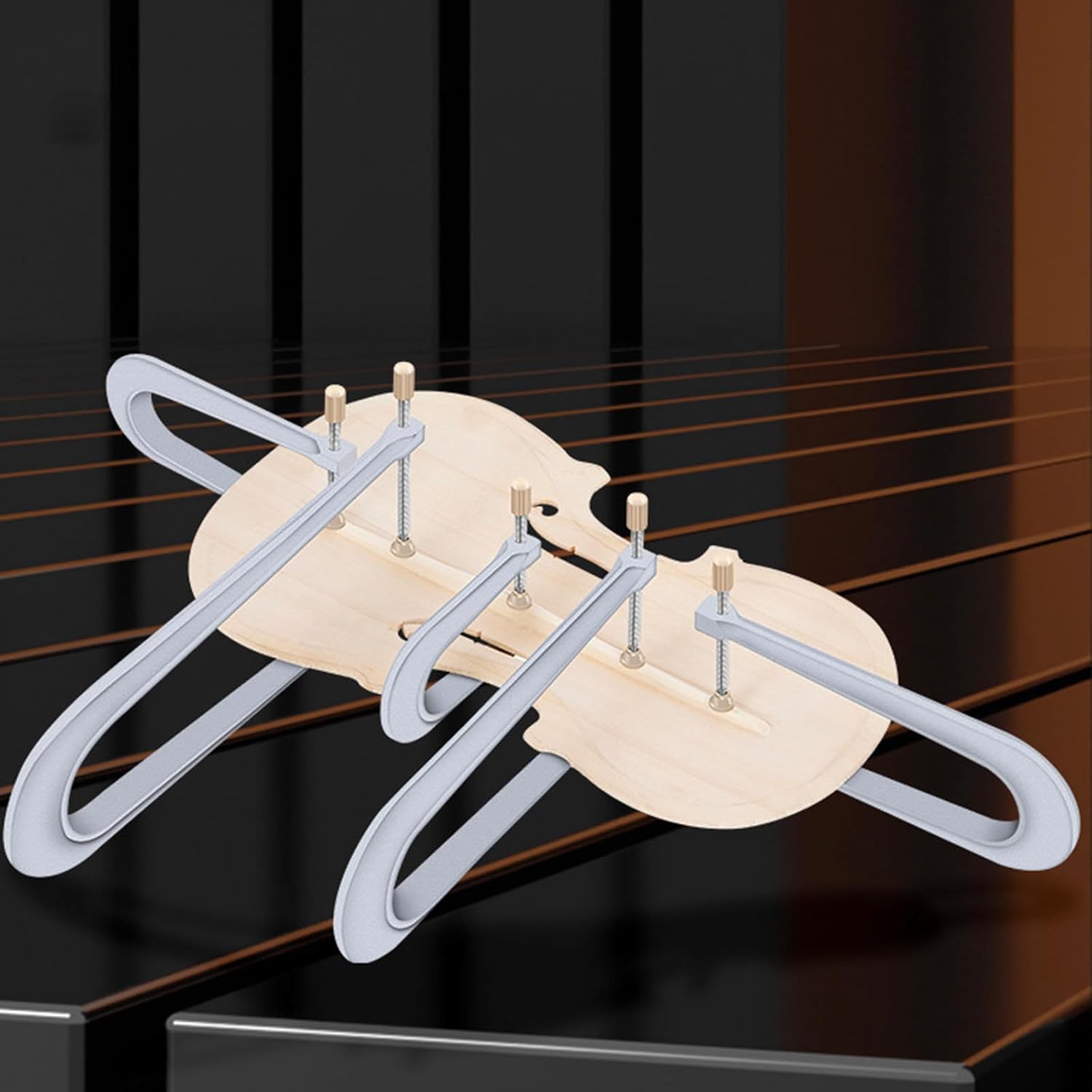 バイオリン ブレーシング クランプ アルミニウム合金 バイオリン ギター ベース ロッド クランプ ビーム修理ツール 固定と修理用