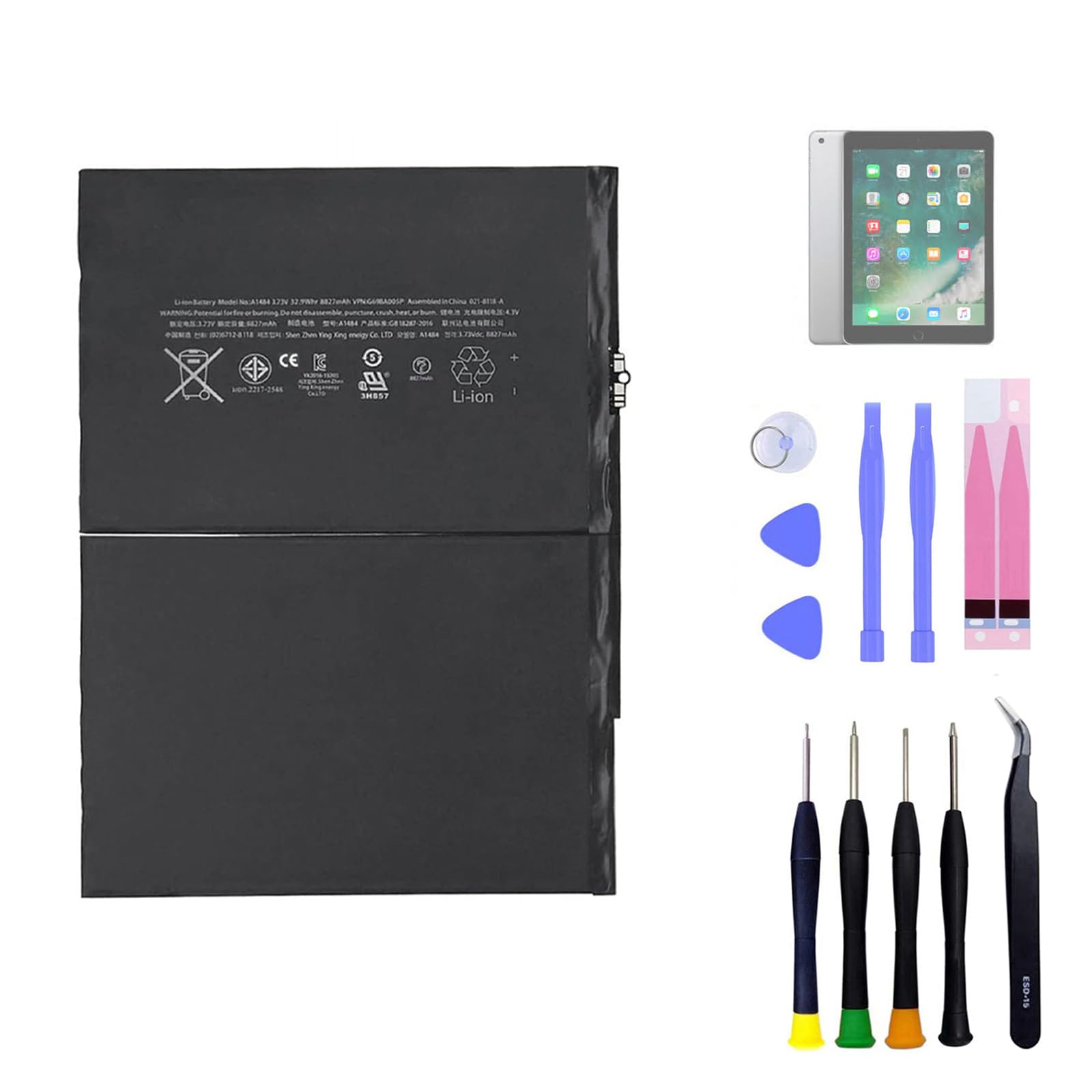 Aousavo A1484 ersatz akku Kompatibel mit iPad 5 iPad Air A1474 A1475 iPad mini Air MD785LL/A MF532LL/A mit Free Toolkit