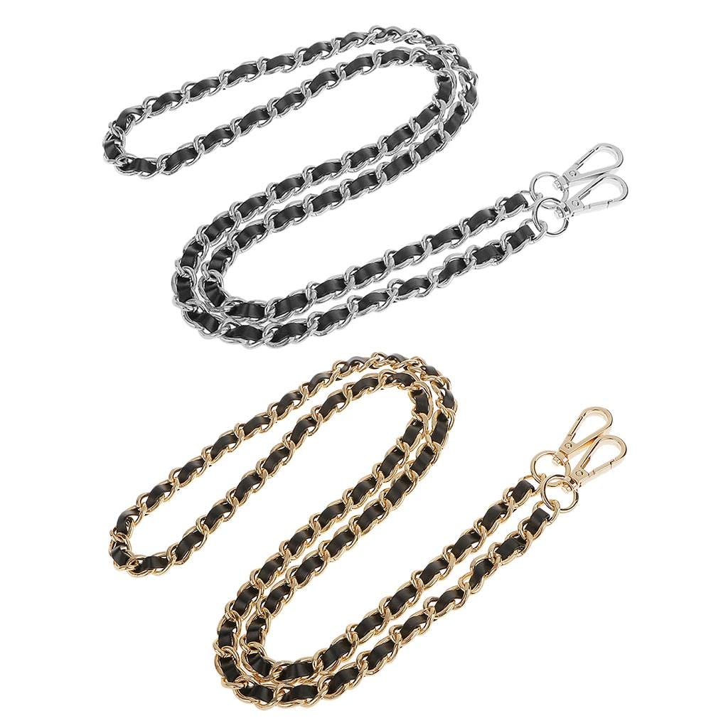 nivaa 2x Purse Handbag Handle Shoulder Bag Replacement Chain Bag Straps-picture-13