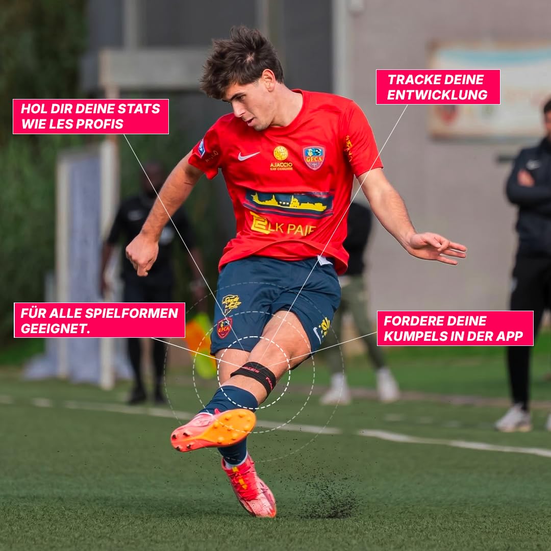 Footbar Meteor Aktivitätstracker für Fußball, Tracking und Bewertung der Fußballleistung und des Spielstils für iOS Android
