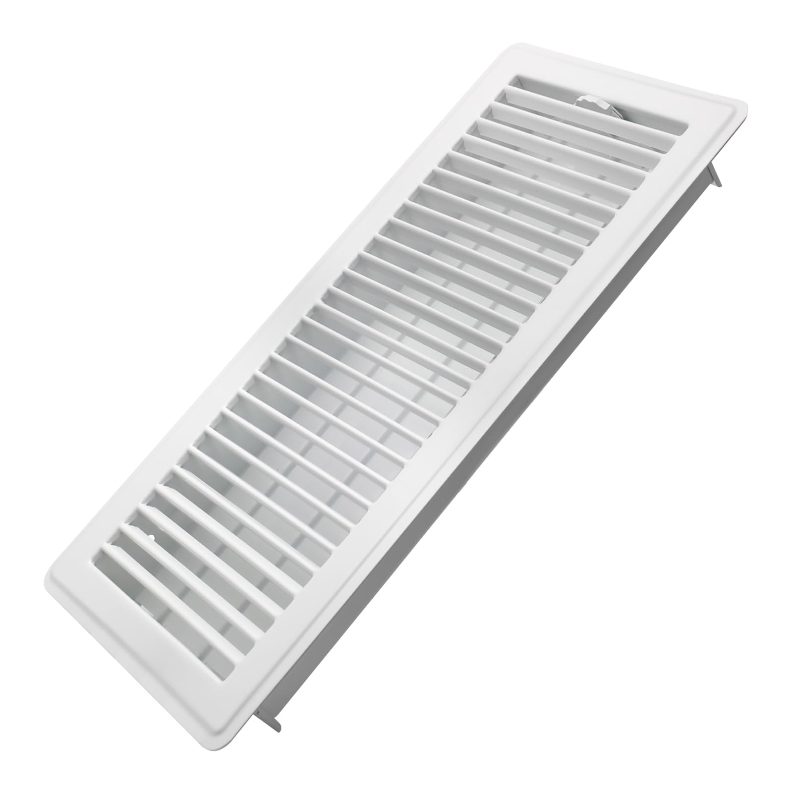 6x14 Inch Floor Vents Heavy Duty Floor Registers, Floor Air Vent Covers for Home Floor Wall Ceiling, Rust Proof Finish Registers Grilles & Vents - White