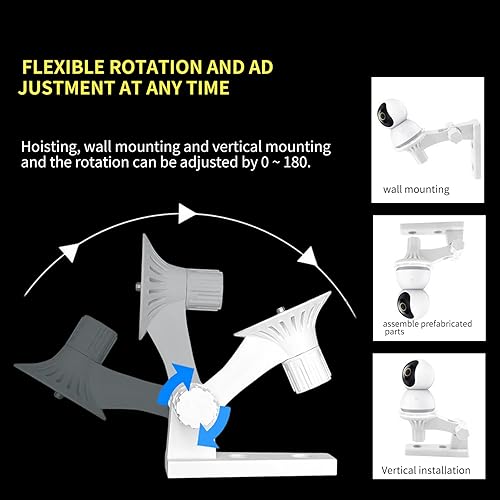 Miniatura 7 de Soporte de pared para cámara domo, soporte de leva, soporte de techo para cámara web IP, interior y exterior, monitor de bebé CCTV (montaje +