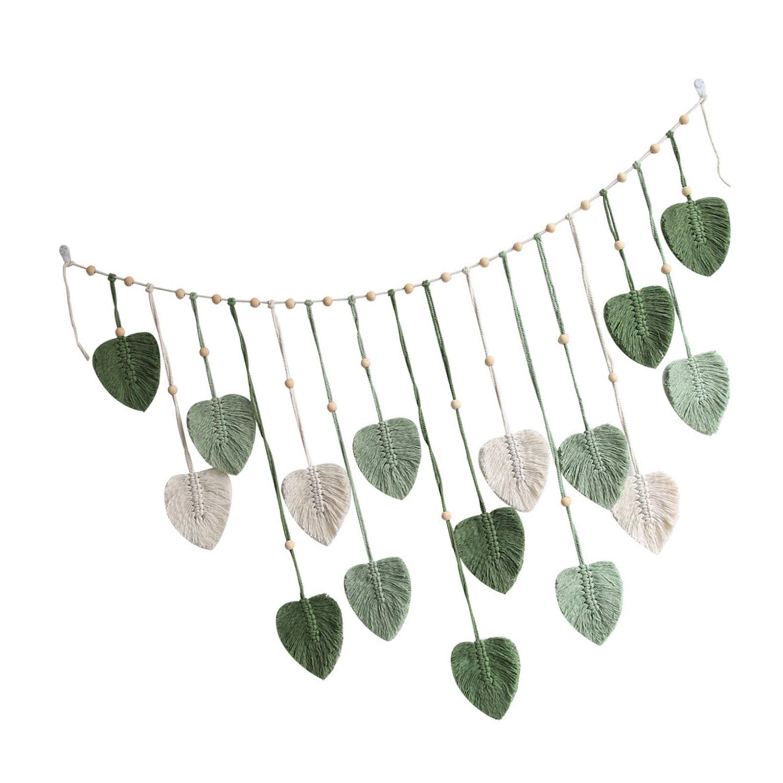 Xjdzineq Home Decor Modern Bohemians Leaves Feathered Wall Art Decorations for Apartment Dorm Backdrop Macrames Wall Hanging Woven Tapestry, Bohemians Decor Tapestry