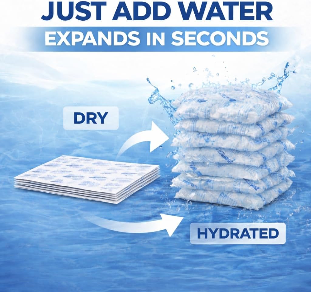 ThermaFreeze Cryosheet Multi-Pack Ice Sheets for Coolers:Dry Ice Flat Packs for Shipping,Long Lasting Reusable for Coolers and Cold Therapy, Hielo Seco, Flexible Ice Blanket 9"x16.5" Multi-Pack