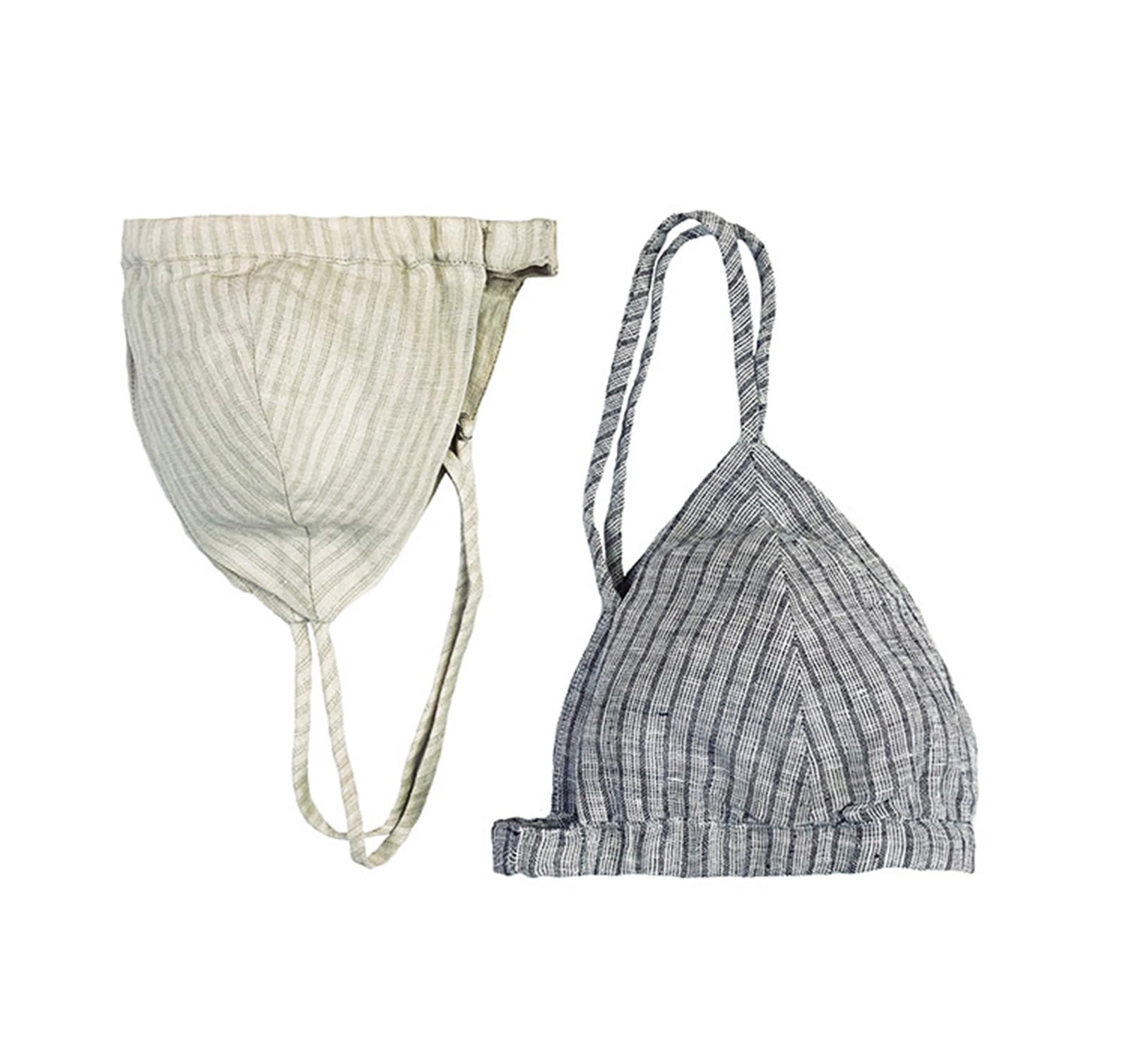 Sujetadores Transpirables 100 % Lino For Mujeres Con Pechos Pequeños Bralette Triangular Que No Se Nota El Pezón For Vestidos O Blusas Con Espalda Baja.
