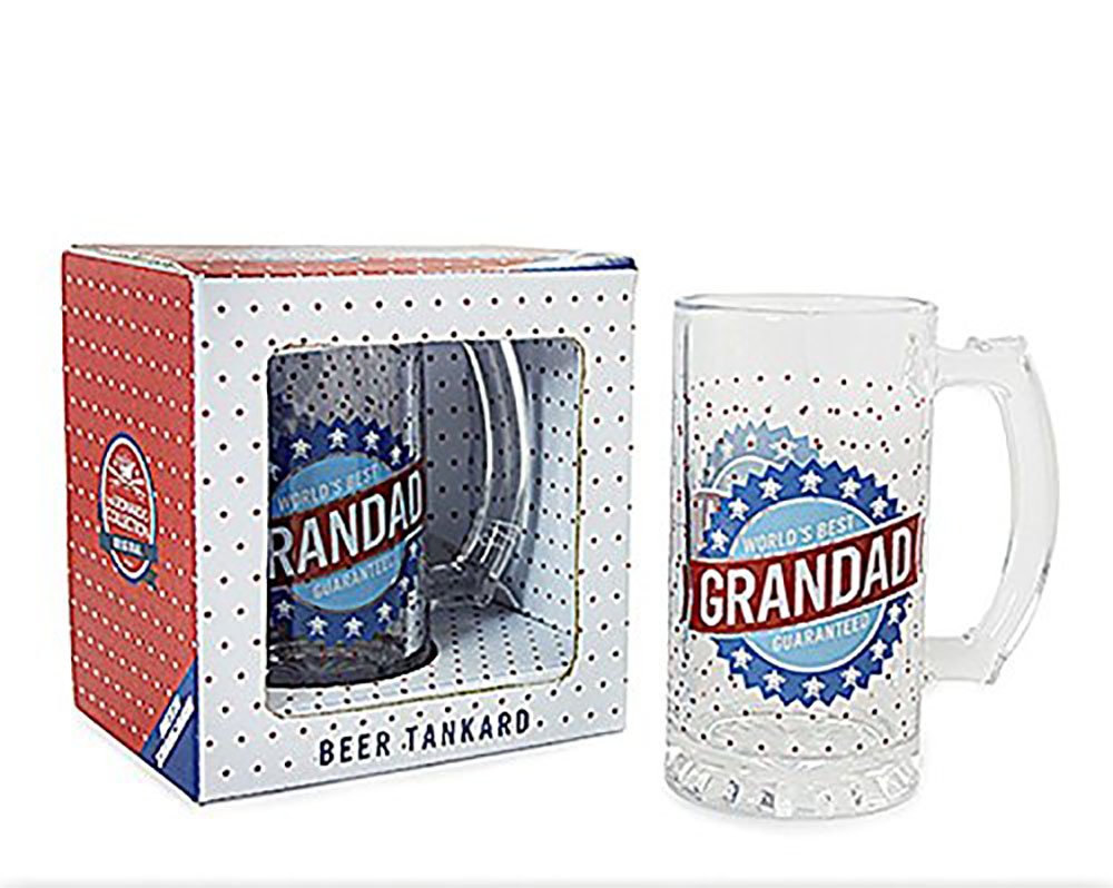 Best Grandad Glass & Colour Tankard, Boxed