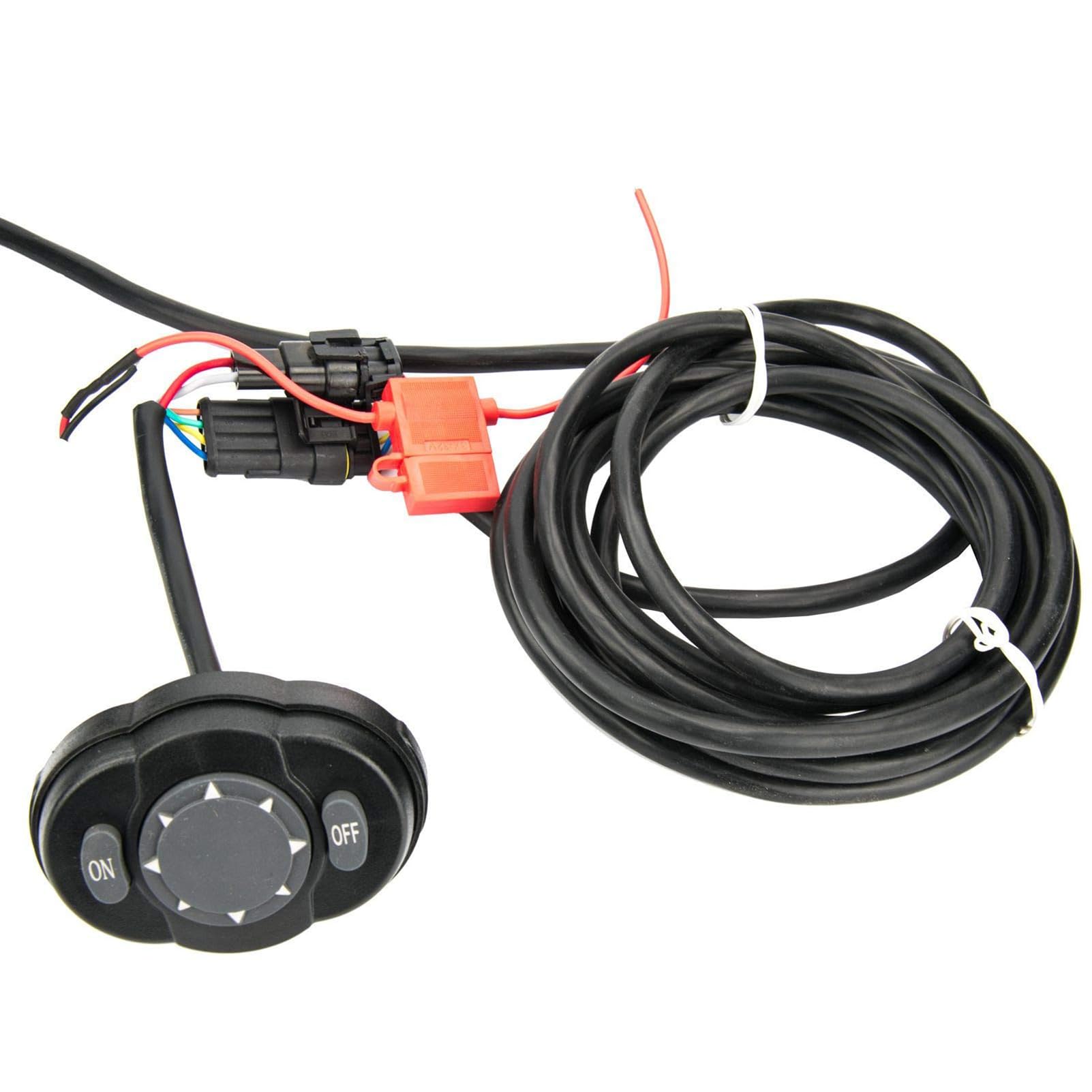 Foco para barco, 24 V, 100 W, 2500 lm, rotación de 360°, mando a distancia, luz halógena portátil para búsqueda, IP67, luz de navegación impermeable