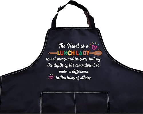 Miniatura 2 de PXTIDY Delantal de almuerzo para mujer, para la escuela, para el almuerzo, el corazón de un almuerzo, no se mide